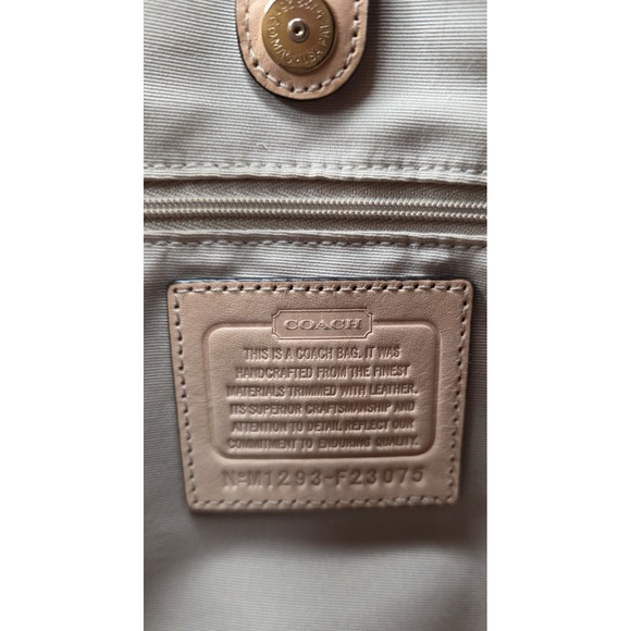 COACH Heritage Tattersall Signature Plaid Off-White Shoulder F23075 - Picture 7 of 15